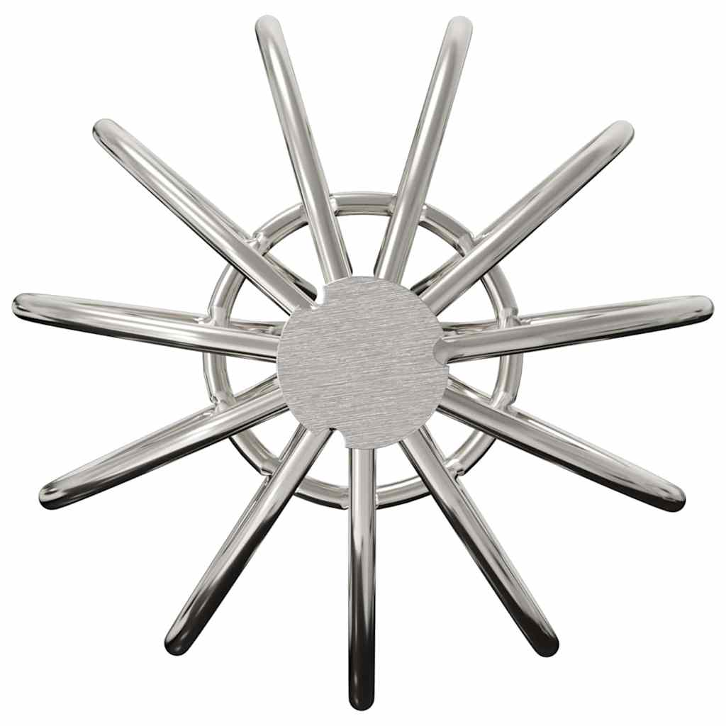 Zaštita od lišća za žljeb 8 pcs Srebrno 50 mm Nehrđajući čelik