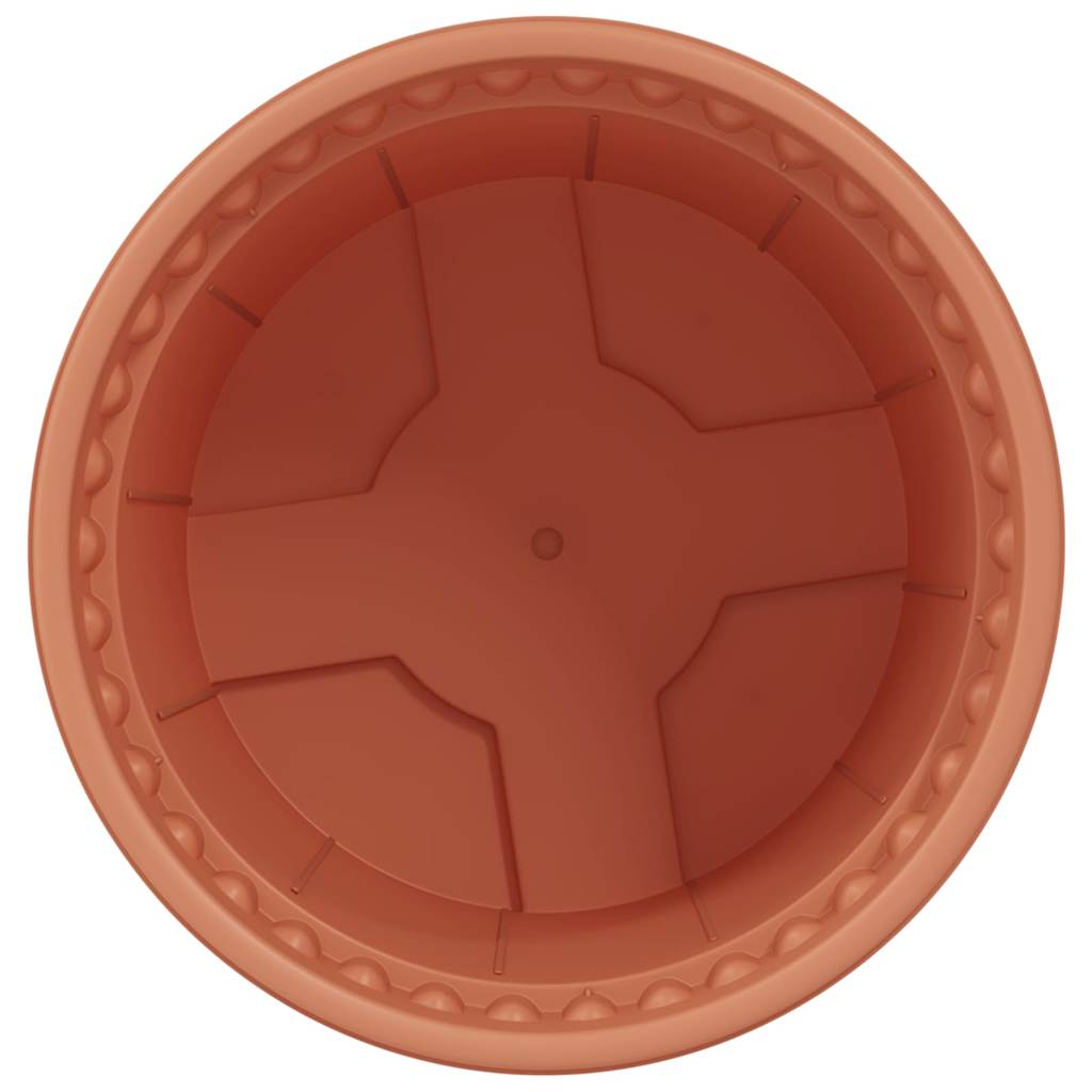 Okrugla saksija za cveće 6 pcs Crvena cigla Ø 15 x 12 cm