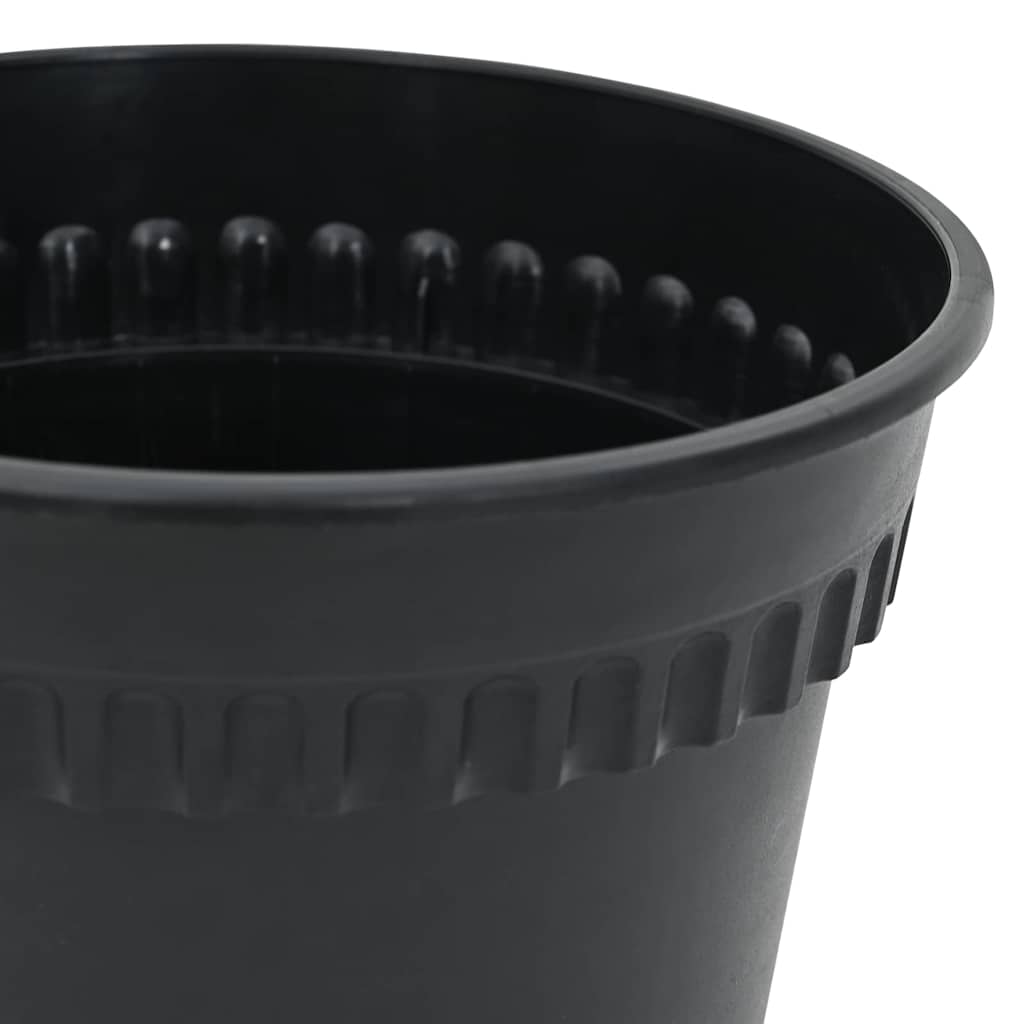 Okrugla saksija za cveće 6 pcs Crna Ø 12,5 x 10 cm Plastika