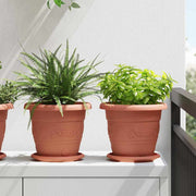 Okrugla saksija za cveće 6 pcs Crvena cigla Ø 22 x 18 cm