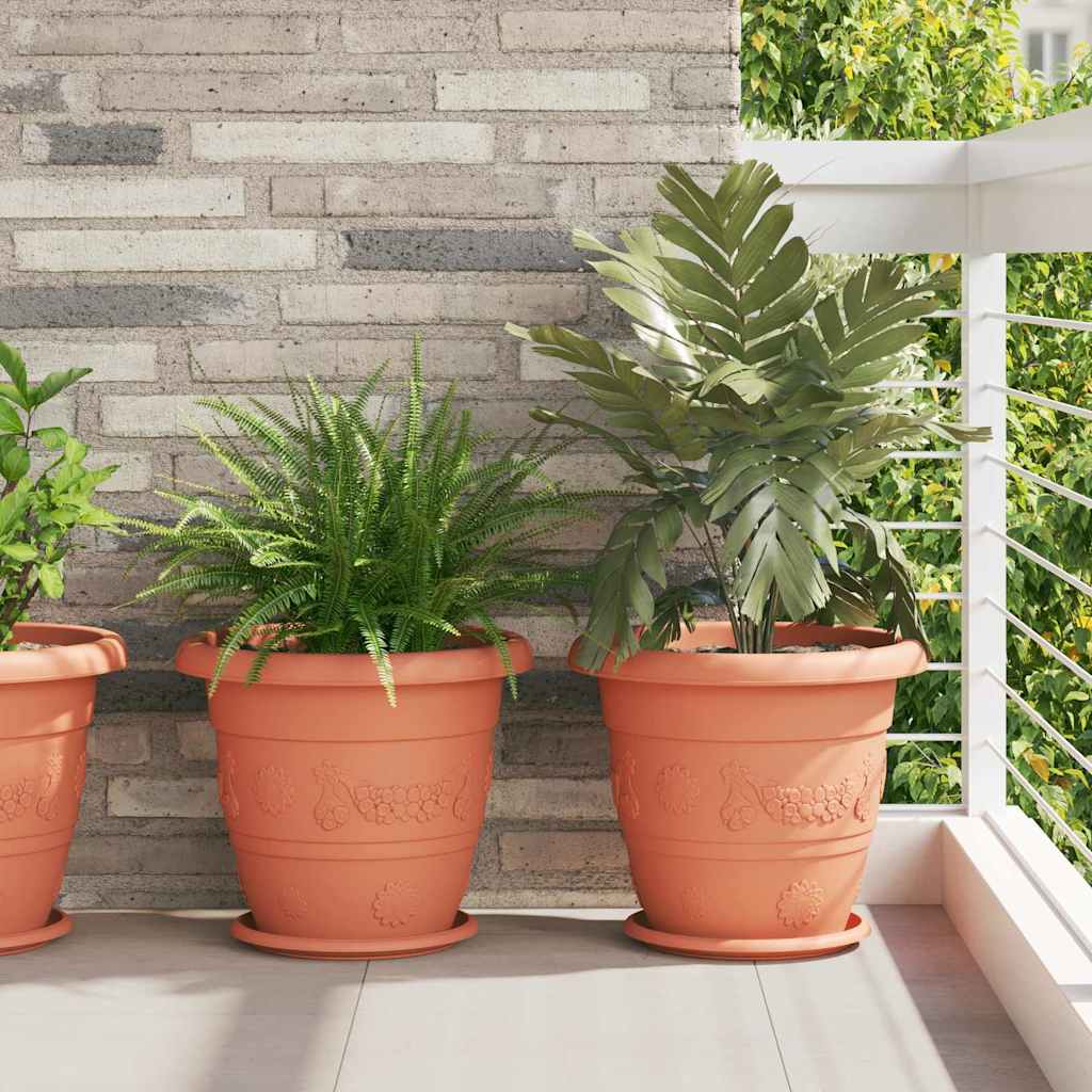 Okrugla saksija za cveće 6 pcs Crvena cigla Ø 39 x 32 cm