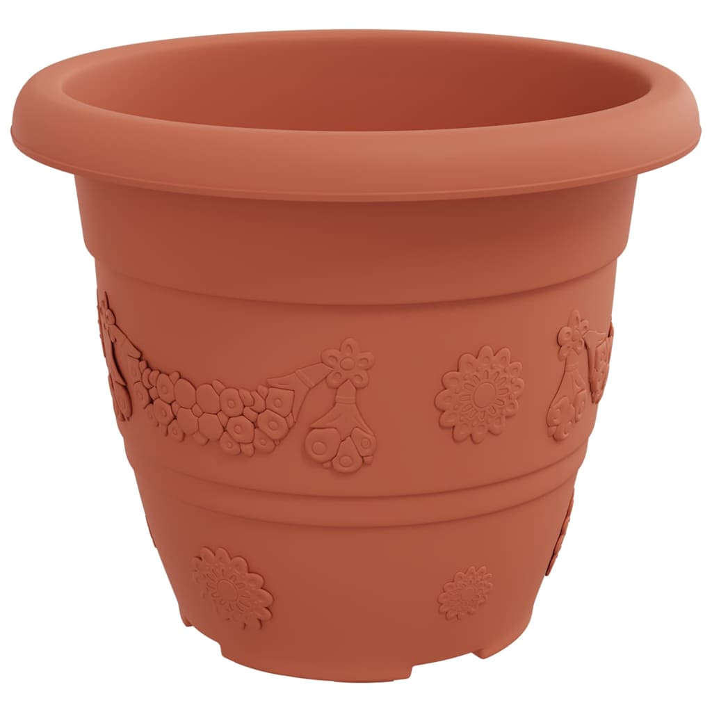 Okrugla saksija za cveće 24 pcs Crvena cigla Ø 26 x 21.5 cm
