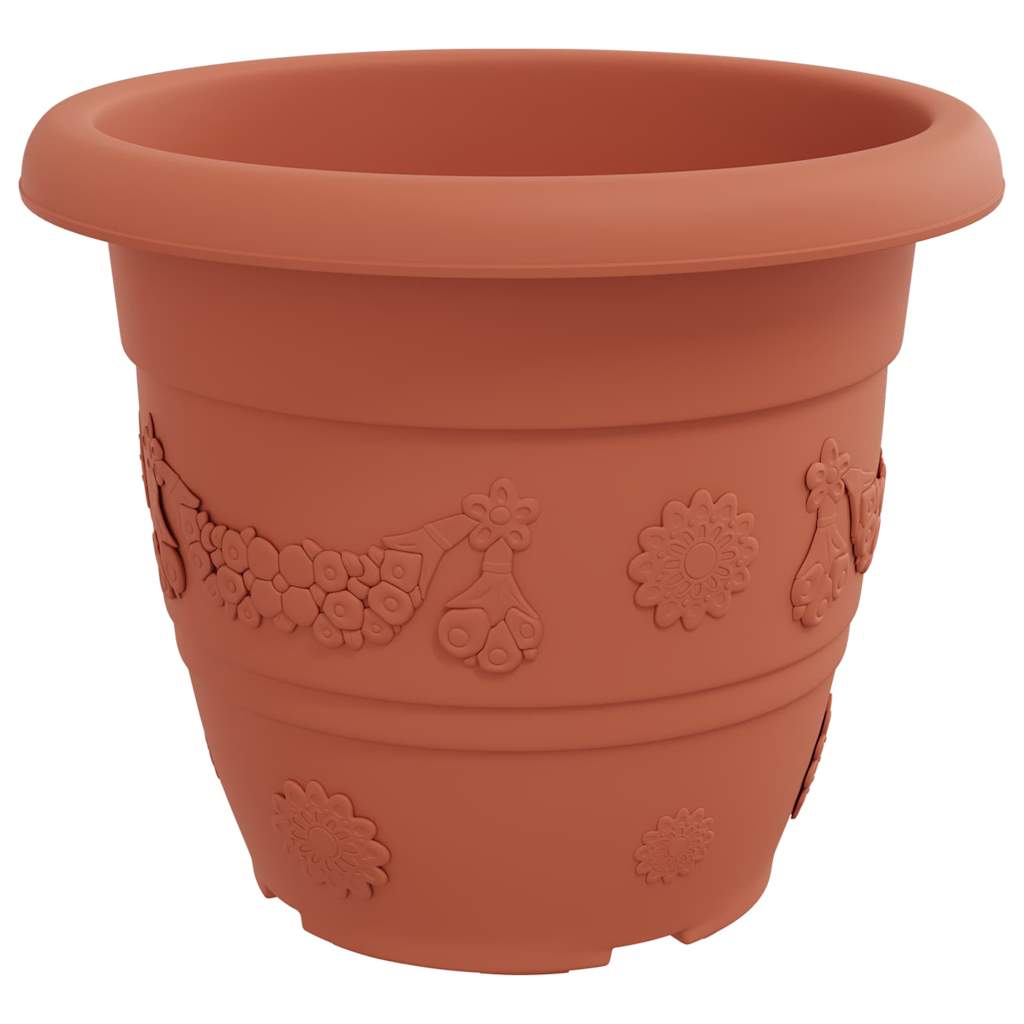 Okrugla saksija za cveće 24 pcs Crvena cigla Ø 34 x 28 cm