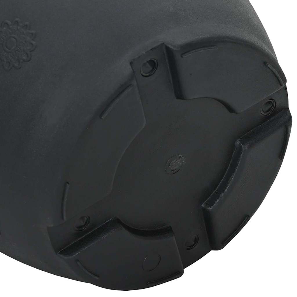 Okrugla saksija za cveće 24 pcs Crna Ø 30 x 25 cm Plastika
