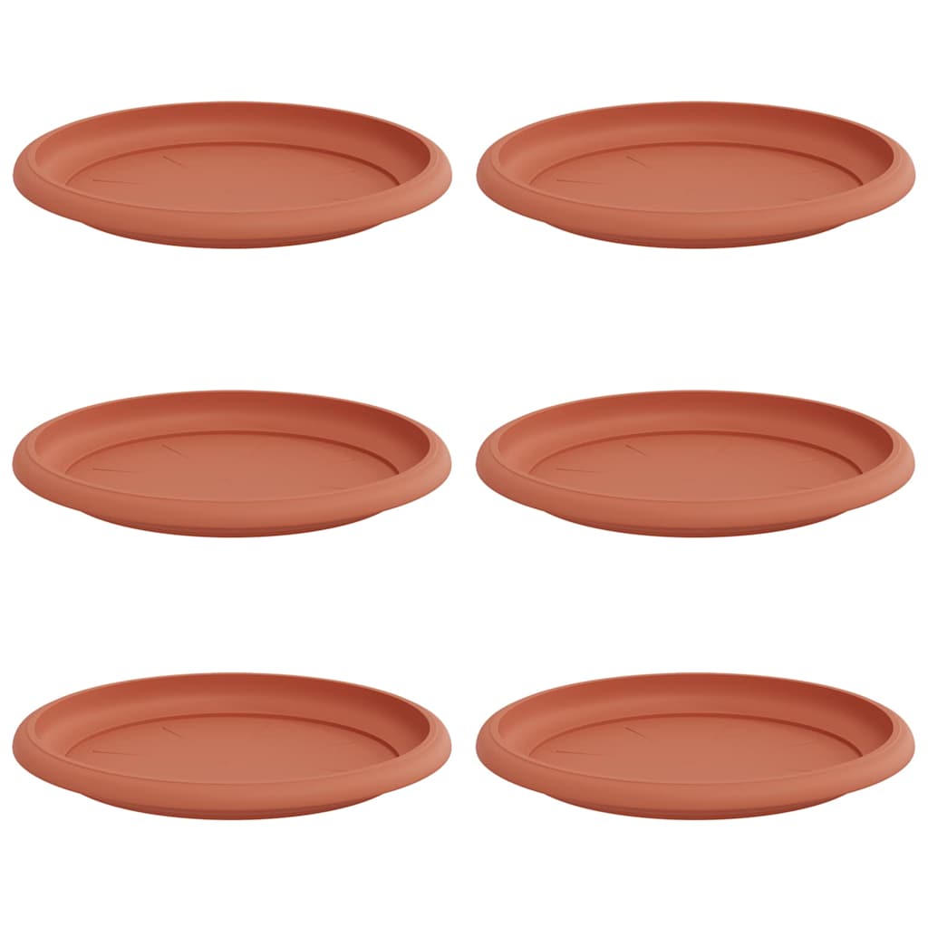 Kružni Pladanj za Cvijeće 6 pcs Crvena cigla Ø 17,5 x 2 cm