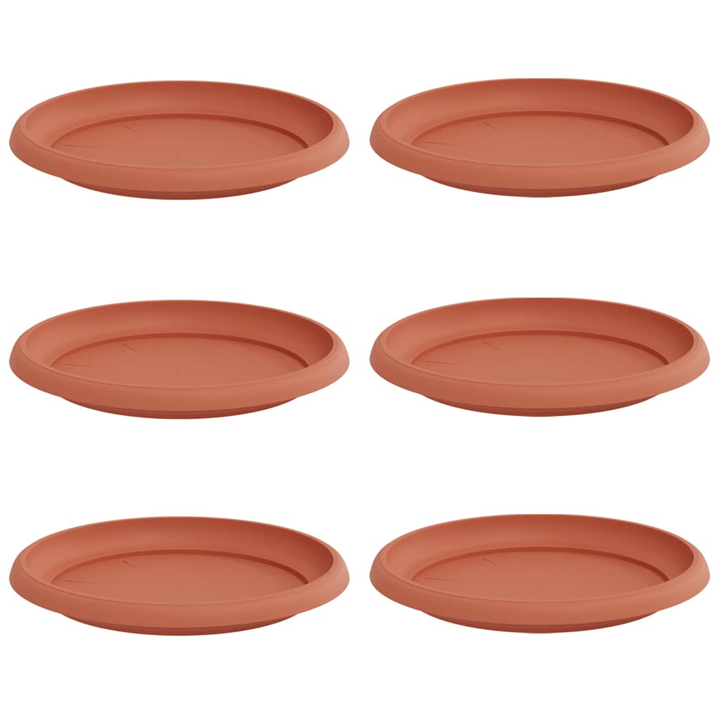 Kružni Pladanj za Cvijeće 6 pcs Crvena cigla Ø 21,5 x 2,5 cm