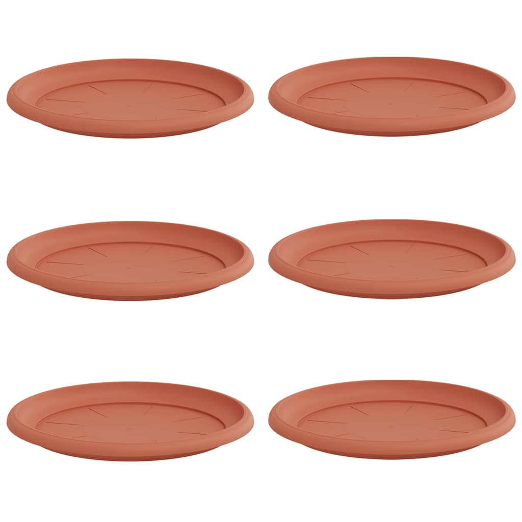 Kružni Pladanj za Cvijeće 6 pcs Crvena cigla Ø 27 x 2,5 cm