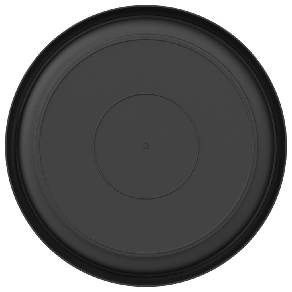 Kružni Pladanj za Cvijeće 6 kom. Crna Ø 21,5 x 2,5 cm Plastika