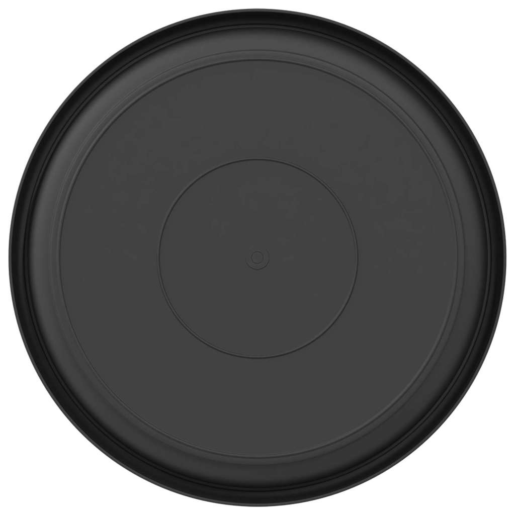 Kružni Pladanj za Cvijeće 6 kom. Crna Ø 27 x 2,5 cm Plastika