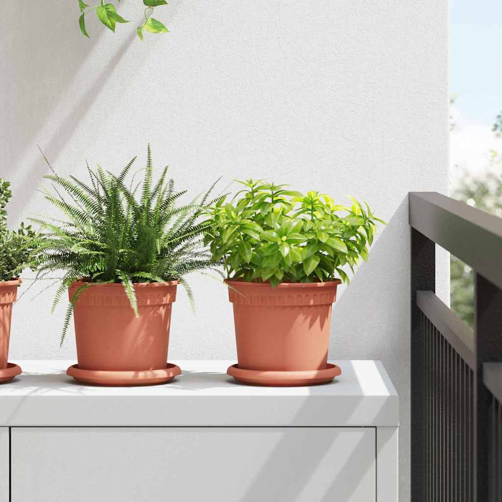 Kružni Pladanj za Cvijeće 24 pcs Crvena cigla Ø 14 x 2 cm