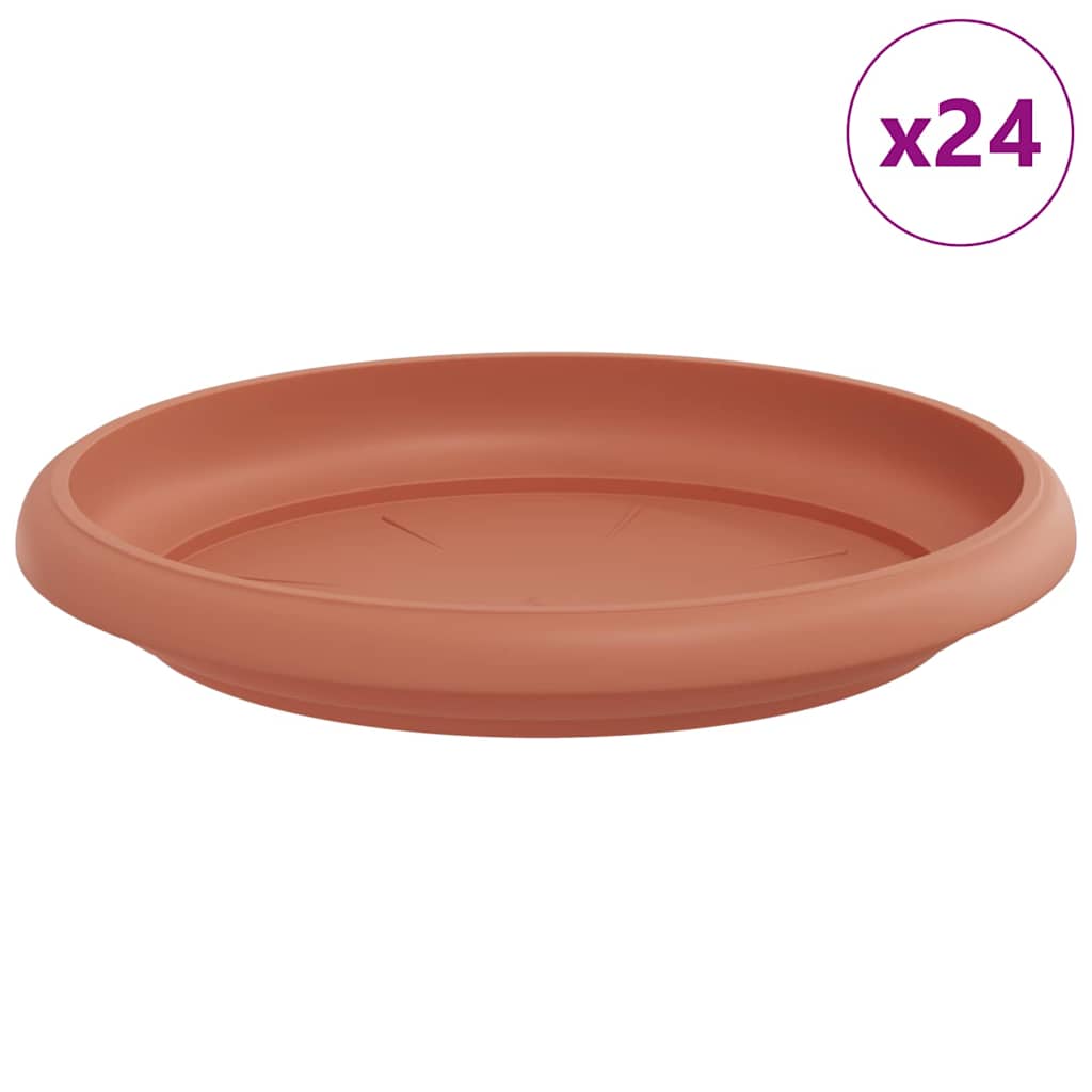 Kružni Pladanj za Cvijeće 24 pcs Crvena cigla Ø 14 x 2 cm