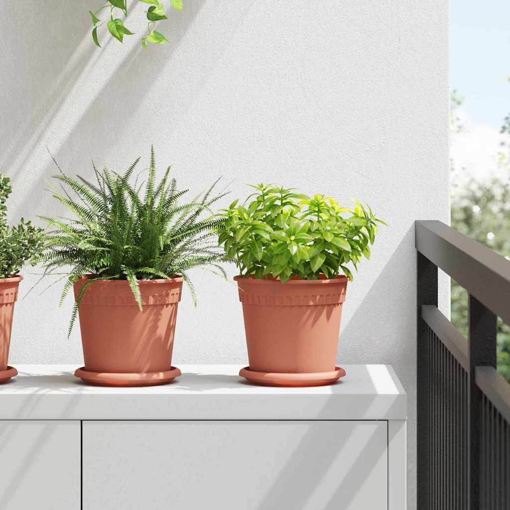 Kružni Pladanj za Cvijeće 24 pcs Crvena cigla Ø 14 x 2 cm