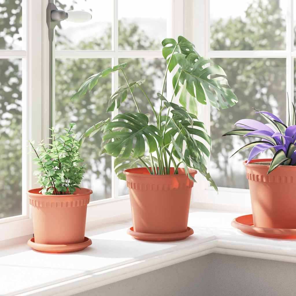 Kružni Pladanj za Cvijeće 24 pcs Crvena cigla Ø 14 x 2 cm
