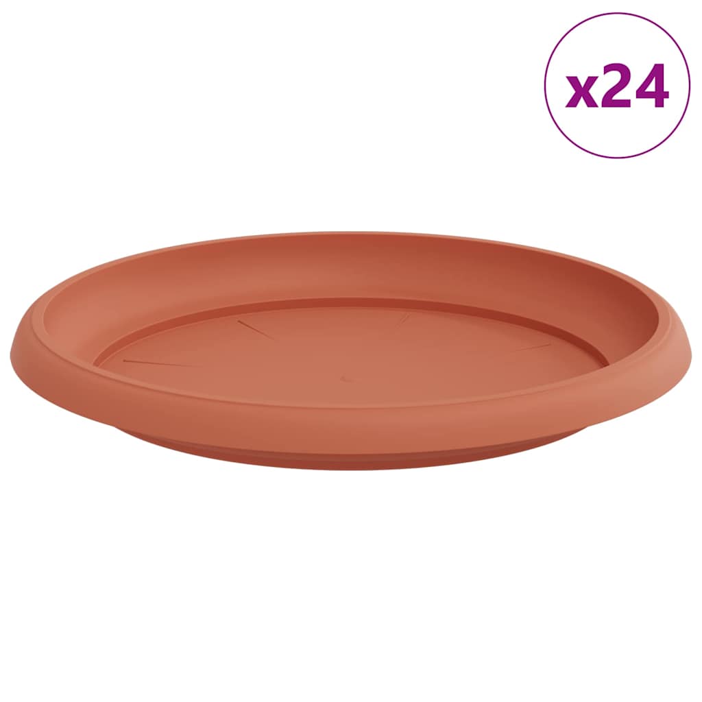 Kružni Pladanj za Cvijeće 24 pcs Crvena cigla Ø 21,5 x 2,5 cm