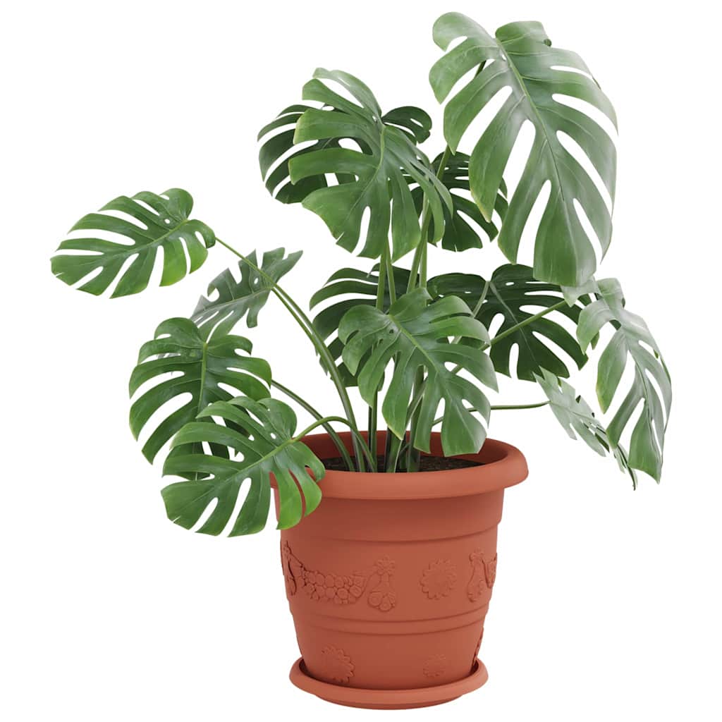Kružni Pladanj za Cvijeće 24 pcs Crvena cigla Ø 21,5 x 2,5 cm