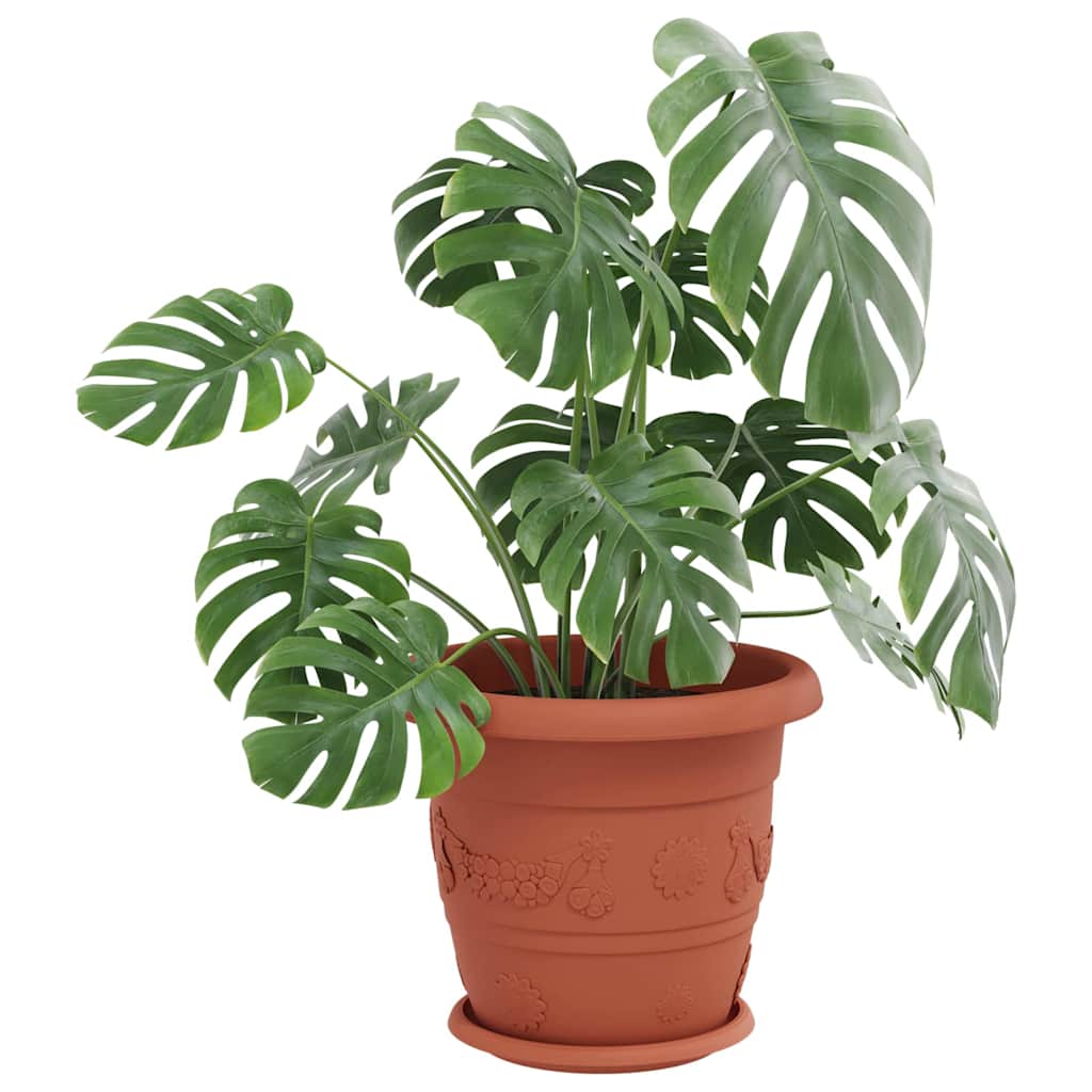 Kružni Pladanj za Cvijeće 24 pcs Crvena cigla Ø 23,5 x 2,5 cm