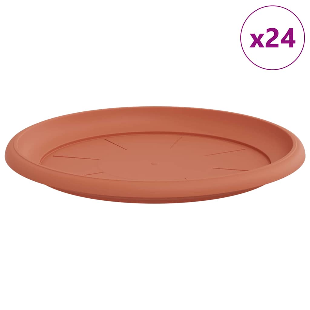 Kružni Pladanj za Cvijeće 24 pcs Crvena cigla Ø 27 x 2,5 cm