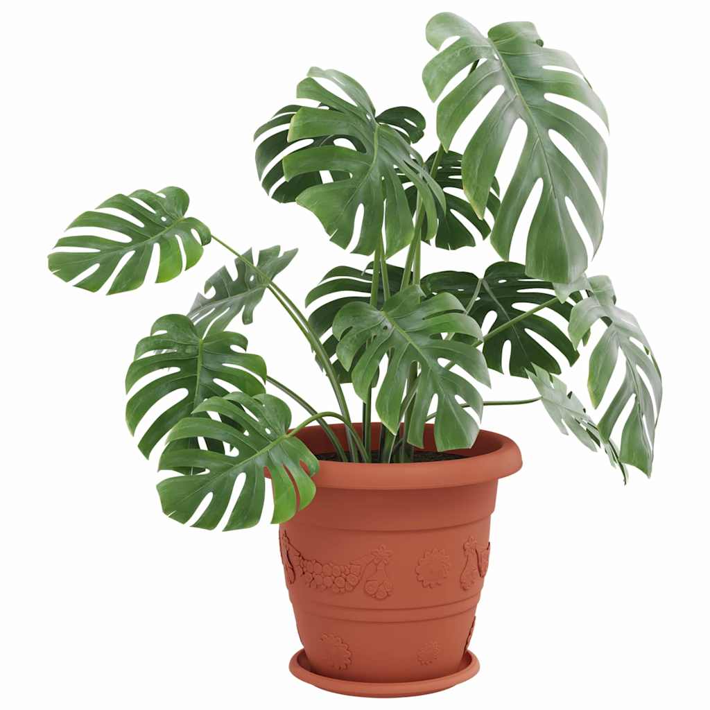 Kružni Pladanj za Cvijeće 24 pcs Crvena cigla Ø 27 x 2,5 cm