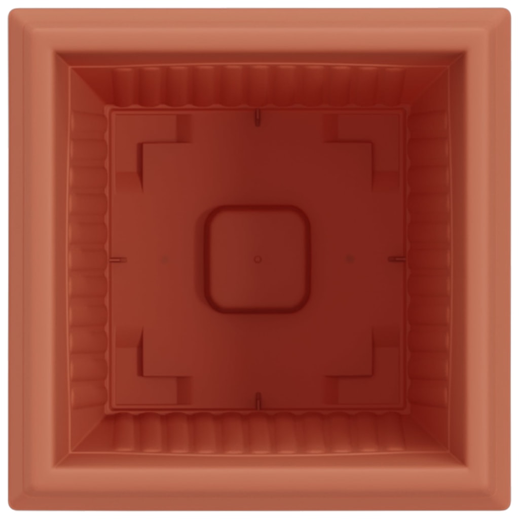 Kvadratna saksija za cvijeće 6 pcs Crvena cigla 20 x 20 x 16 cm