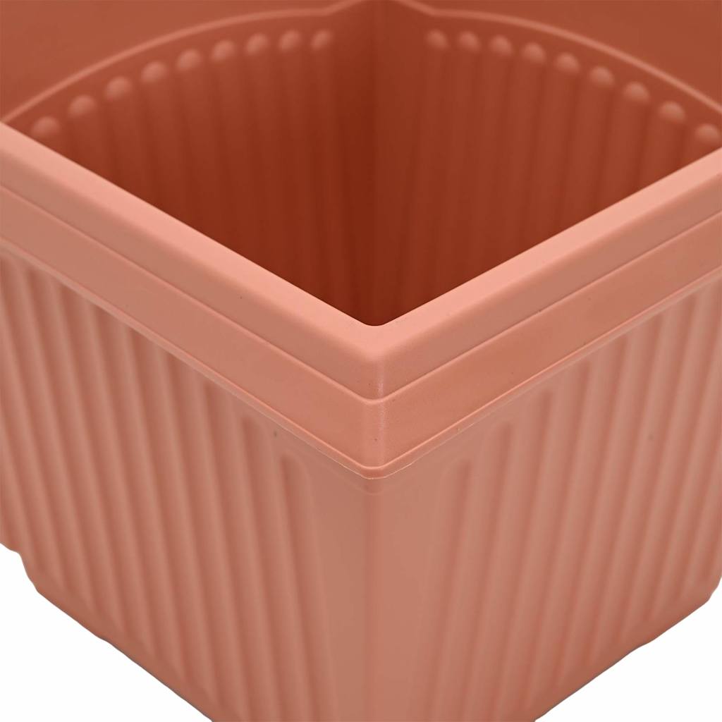 Kvadratna saksija za cvijeće 6 pcs Crvena cigla Plastika