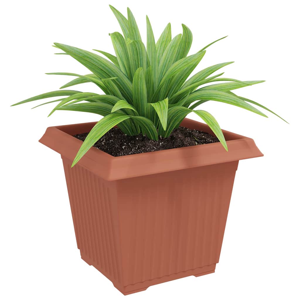 Kvadratna saksija za cvijeće 6 pcs Crvena cigla 33 x 33 x 26 cm