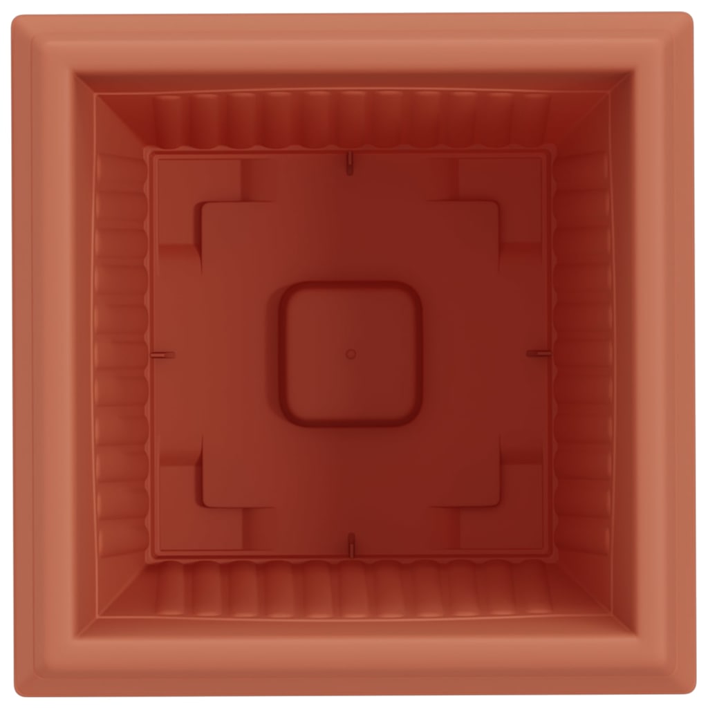 Kvadratna saksija za cvijeće 6 pcs Crvena cigla 33 x 33 x 26 cm