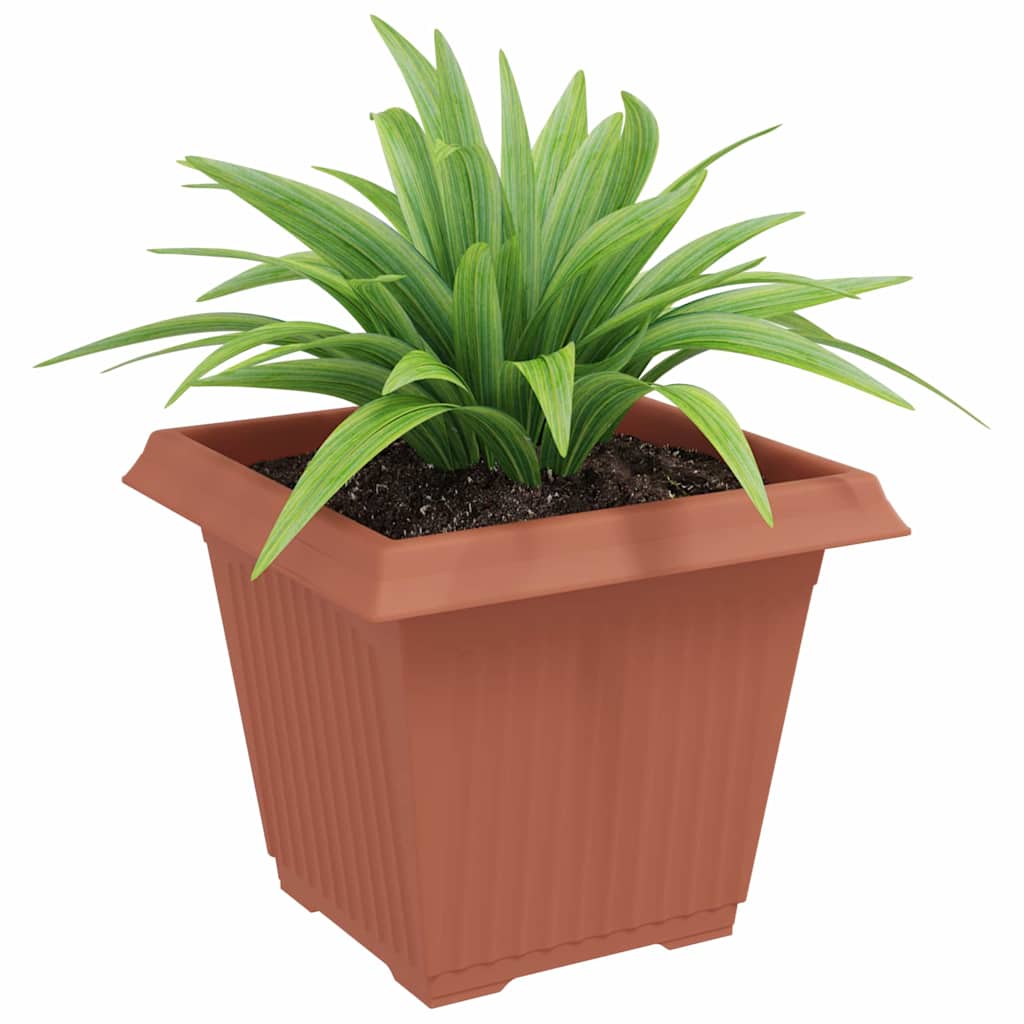 Kvadratna saksija za cvijeće 6 pcs Crvena cigla 38 x 38 x 30 cm