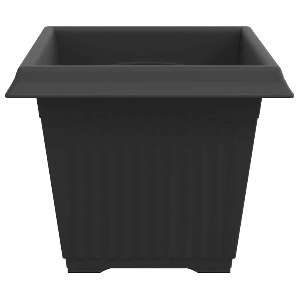Kvadratna saksija za cvijeće 6 pcs Crna 28,5 x 28,5 x 22 cm