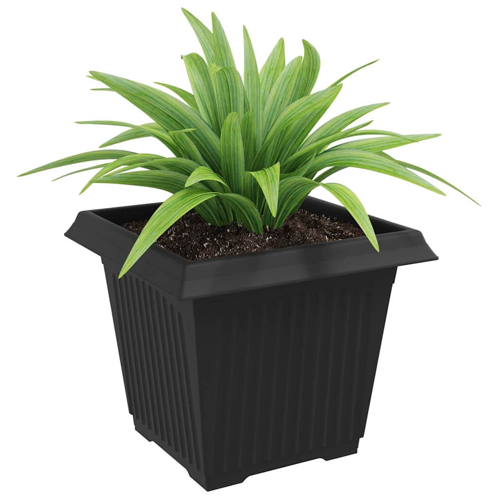 Kvadratna saksija za cvijeće 6 pcs Crna 33 x 33 x 26 cm