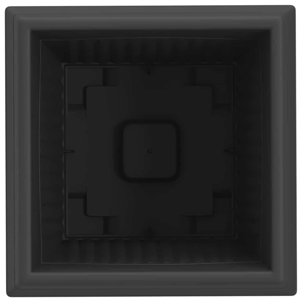Kvadratna saksija za cvijeće 6 pcs Crna 33 x 33 x 26 cm