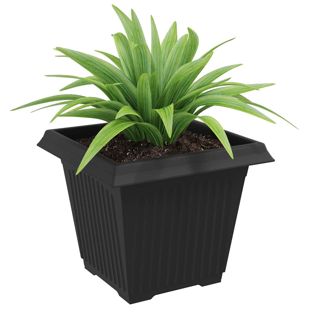 Kvadratna saksija za cvijeće 6 pcs Crna 38 x 38 x 30 cm