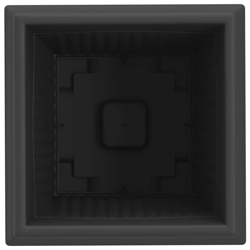 Kvadratna saksija za cvijeće 6 pcs Crna 38 x 38 x 30 cm
