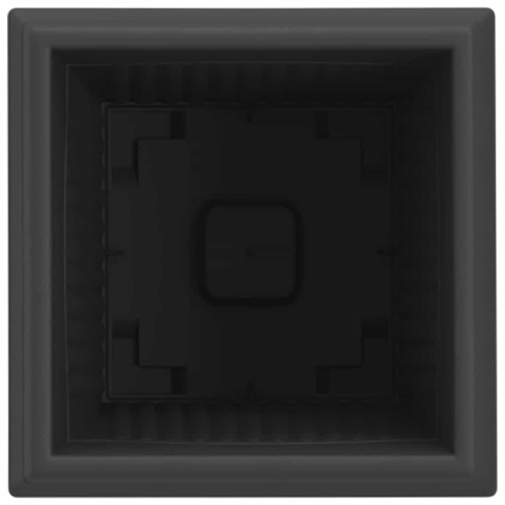 Kvadratna saksija za cvijeće 24 pcs Crna 16 x 16 x 14 cm