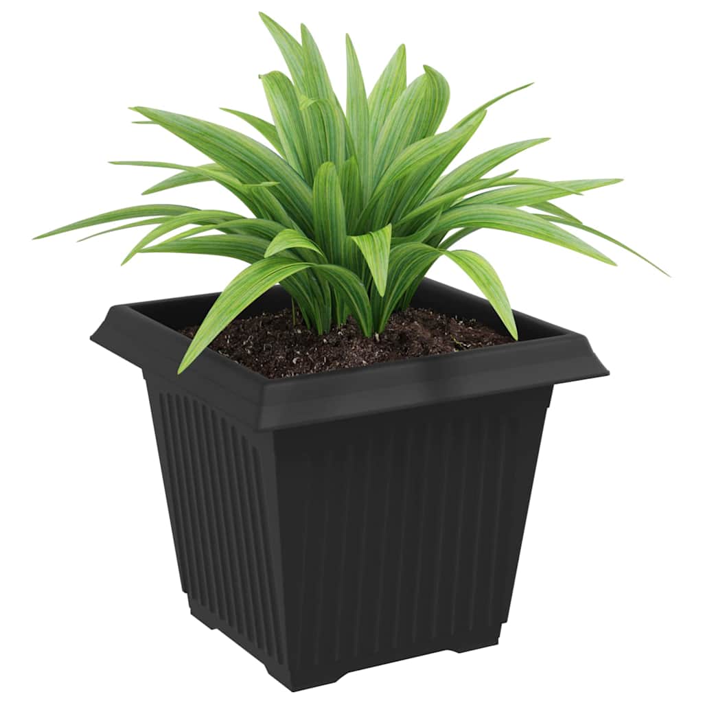 Kvadratna saksija za cvijeće 24 pcs Crna 20 x 20 x 16 cm