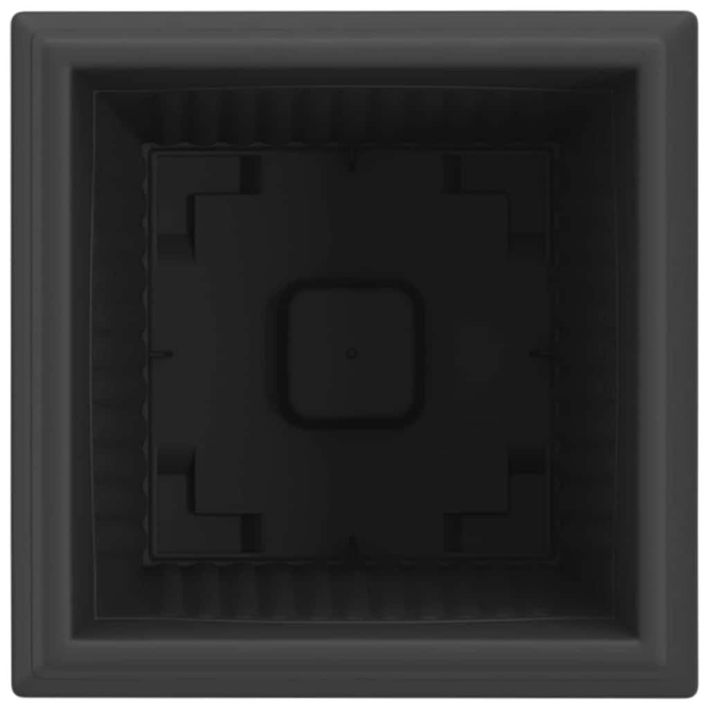 Kvadratna saksija za cvijeće 24 pcs Crna 20 x 20 x 16 cm