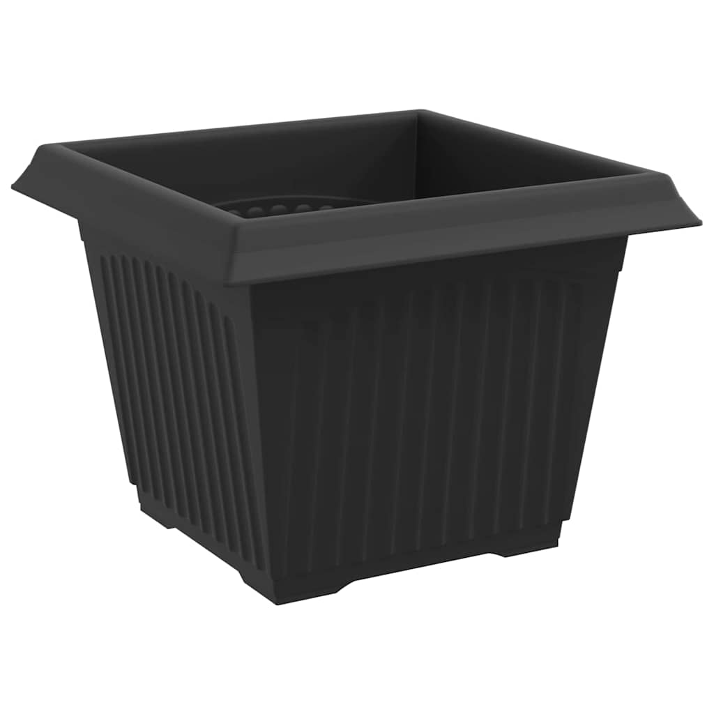 Kvadratna saksija za cvijeće 24 pcs Crna 23 x 23 x 17,5 cm