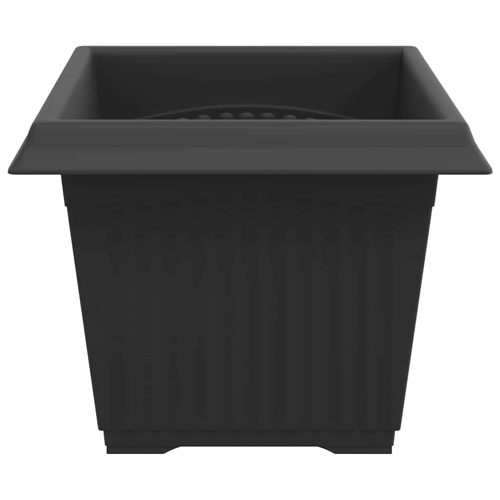 Kvadratna saksija za cvijeće 24 pcs Crna 23 x 23 x 17,5 cm
