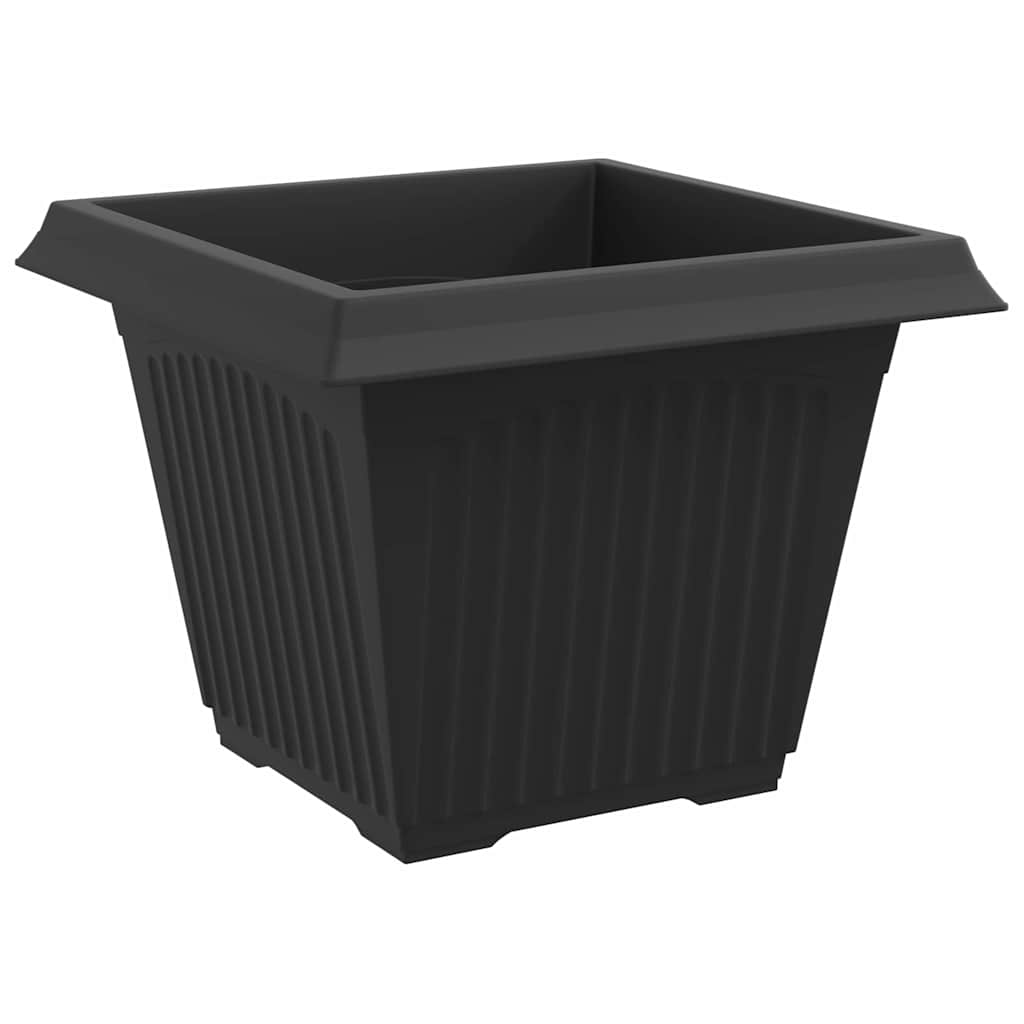 Kvadratna saksija za cvijeće 24 pcs Crna 43 x 43 x 33,5 cm
