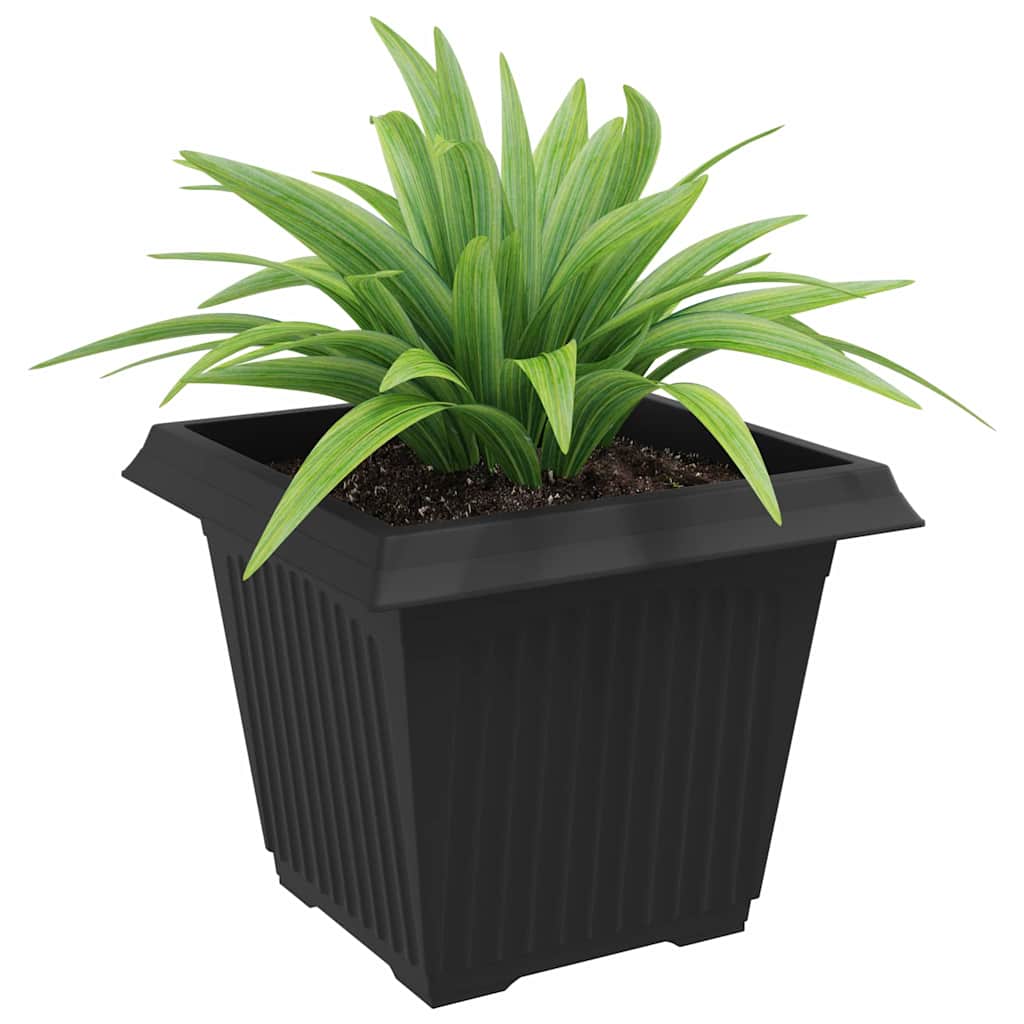 Kvadratna saksija za cvijeće 24 pcs Crna 43 x 43 x 33,5 cm