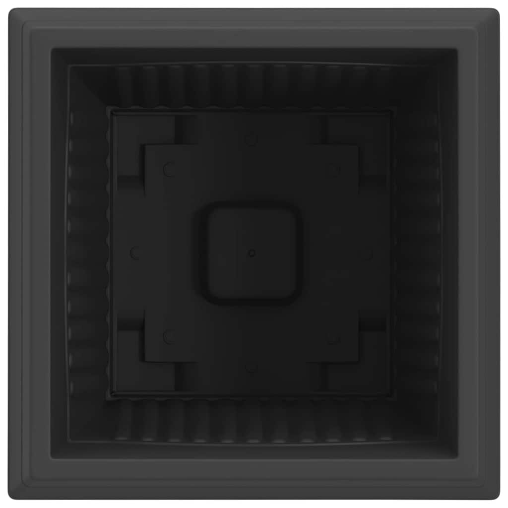 Kvadratna saksija za cvijeće 24 pcs Crna 43 x 43 x 33,5 cm