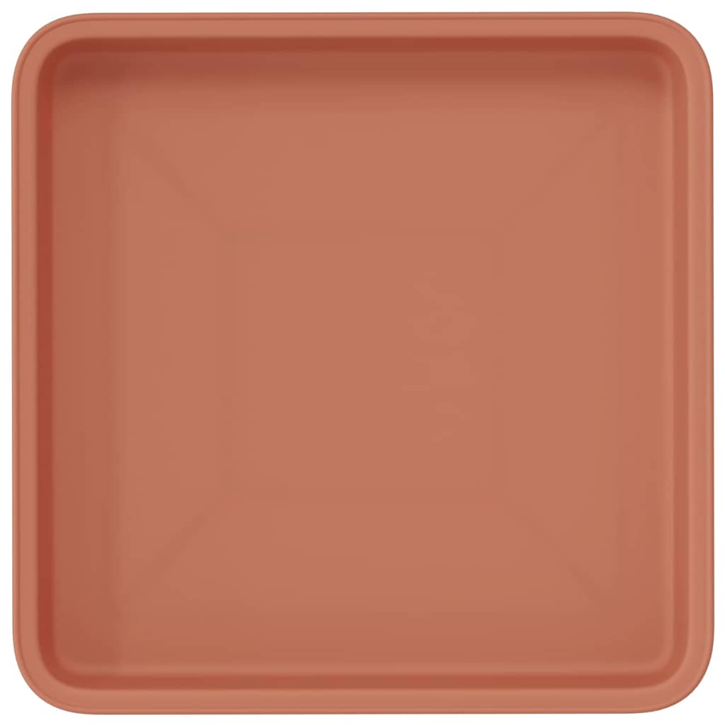 Kvadratna posuda za cvijeće 6 pcs Crvena cigla 18 x 18 x 2 cm