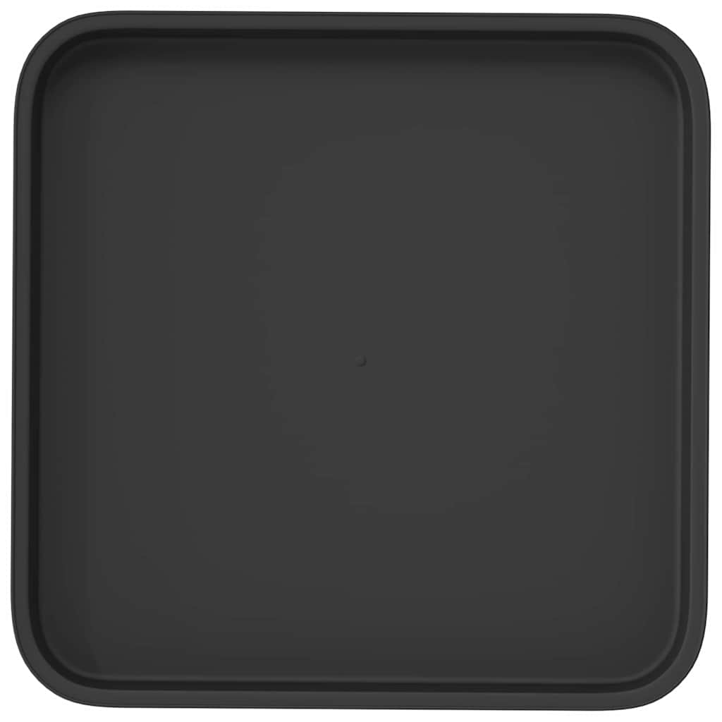 Kvadratna posuda za cvijeće 6 pcs Crna 32 x 32 x 2,5 cm