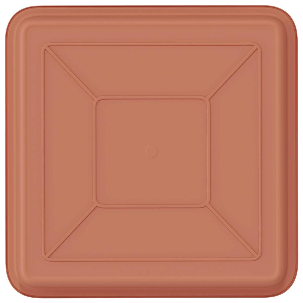 Kvadratna posuda za cvijeće 24 pcs Crvena cigla 18 x 18 x 2 cm