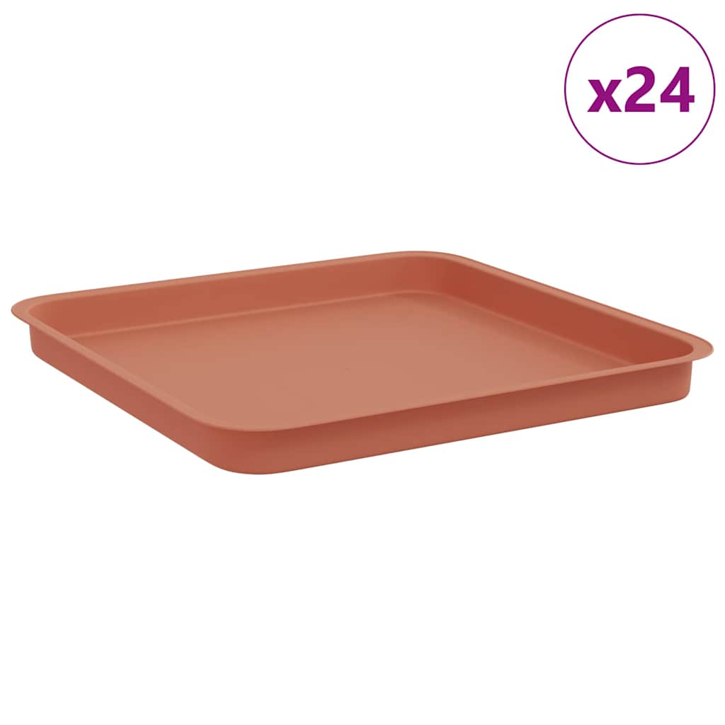 Kvadratna posuda za cvijeće 24 pcs Crvena cigla