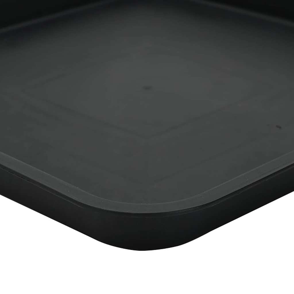 Kvadratna posuda za cvijeće 24 pcs Crna 15 x 15 x 2 cm Plastika