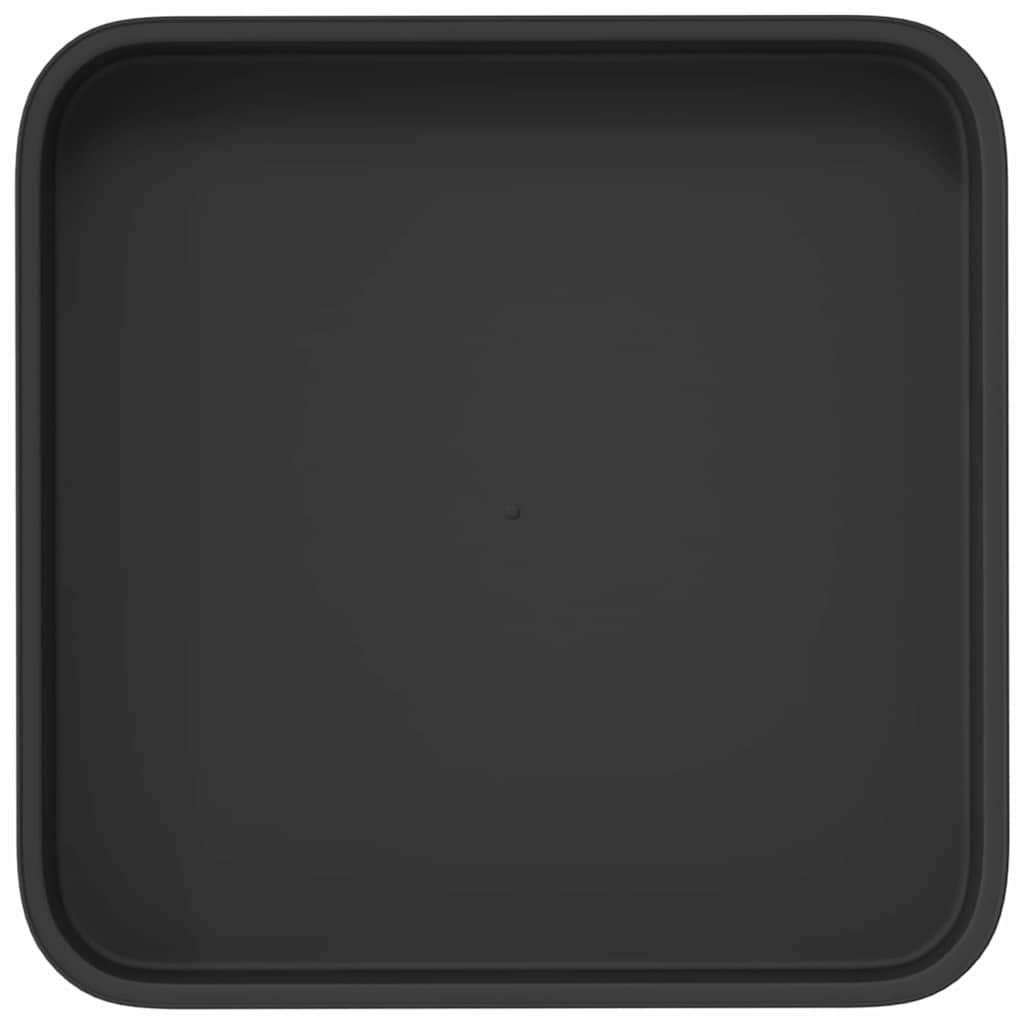 Kvadratna posuda za cvijeće 24 pcs Crna 15 x 15 x 2 cm Plastika