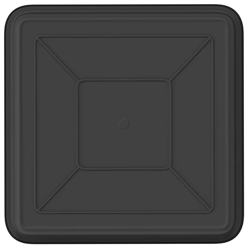 Kvadratna posuda za cvijeće 24 pcs Crna 18 x 18 x 2 cm Plastika