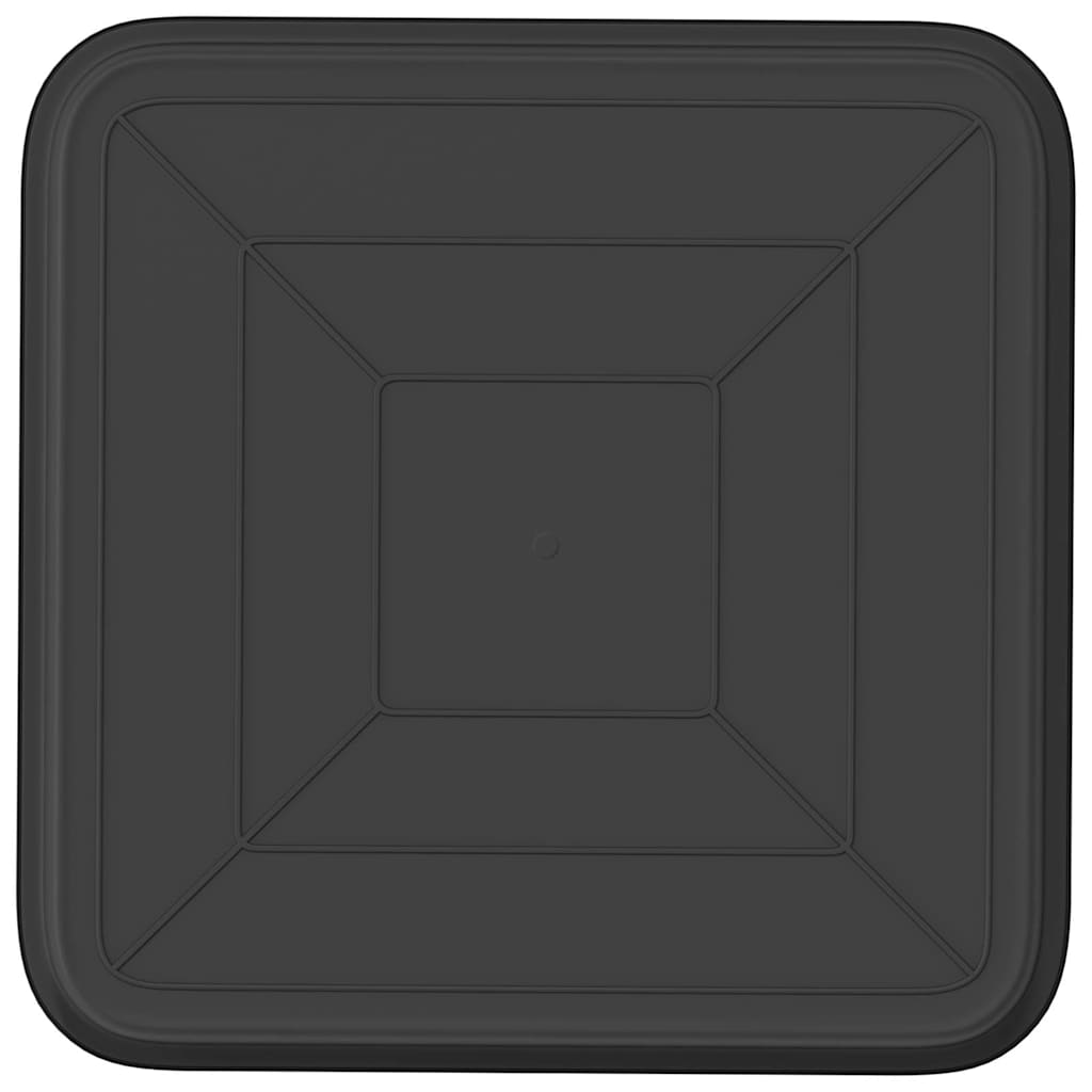 Kvadratna posuda za cvijeće 24 pcs Crna 32 x 32 x 2,5 cm