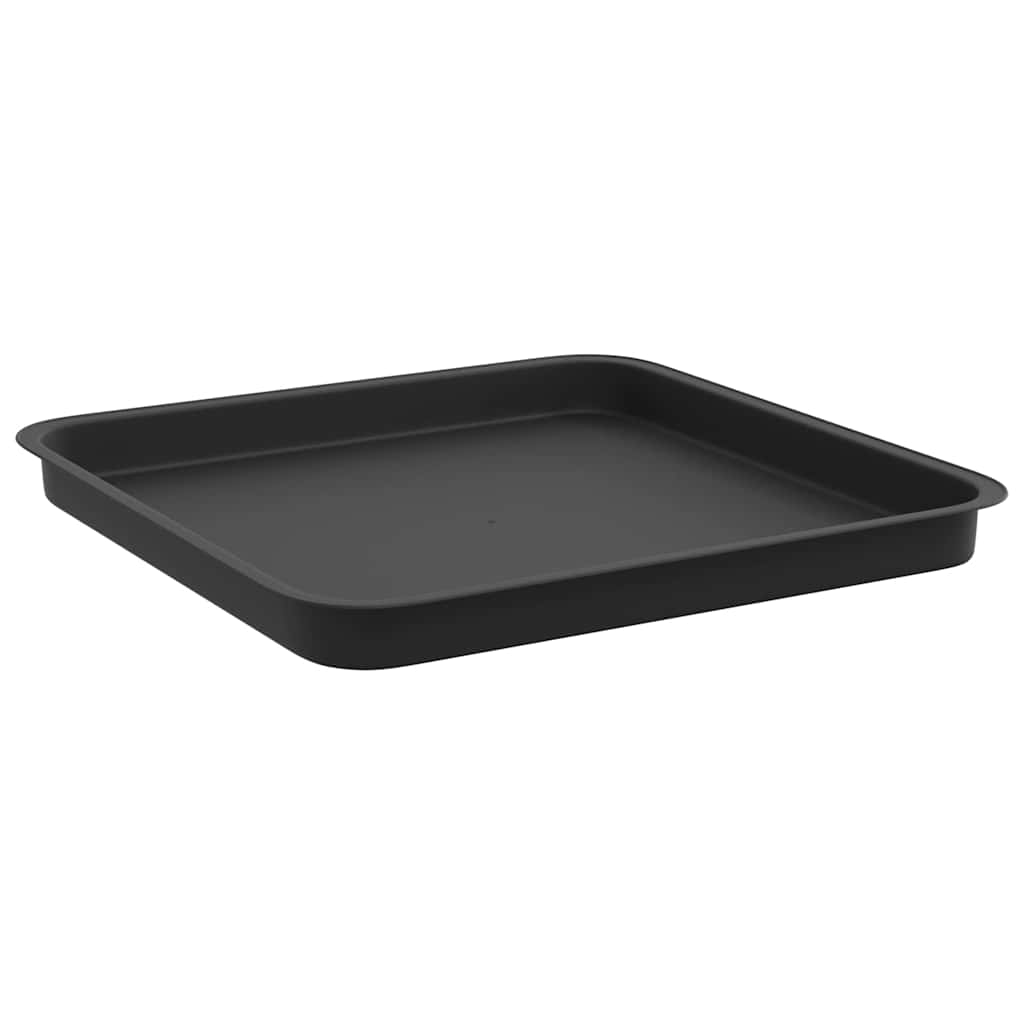 Kvadratna posuda za cvijeće 24 pcs Crna 36 x 36 x 2.5 cm