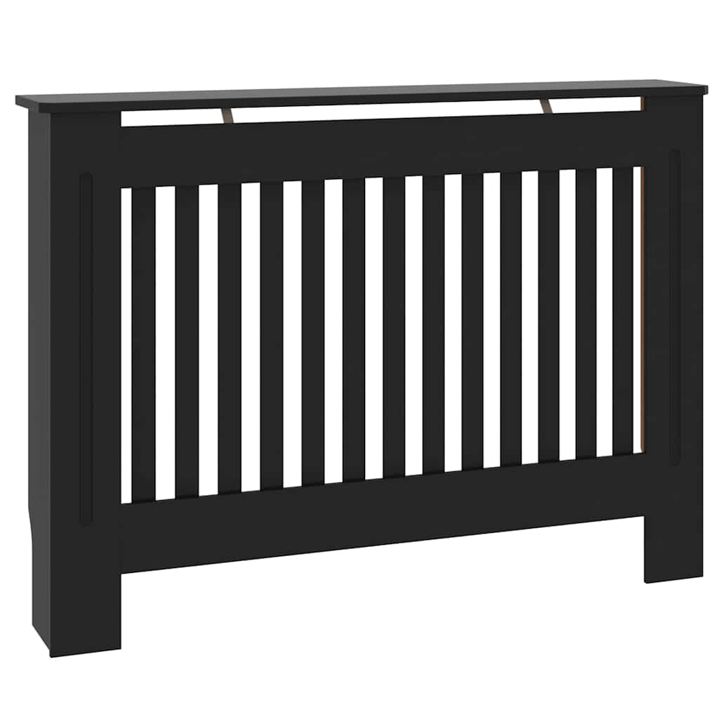 Pokrivač radijatora 2 pcs Crna 112 x 19 x 81,5 cm